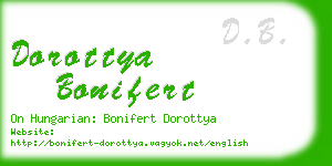 dorottya bonifert business card